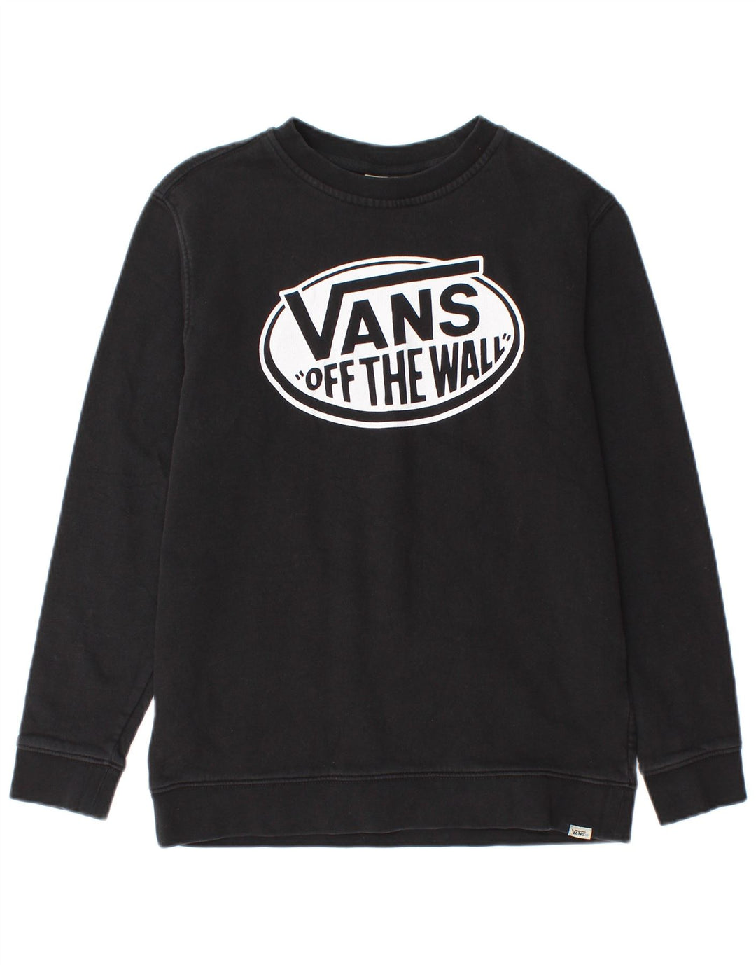 VANS Womens Graphic Sweatshirt Jumper UK 14 Large Black Cotton