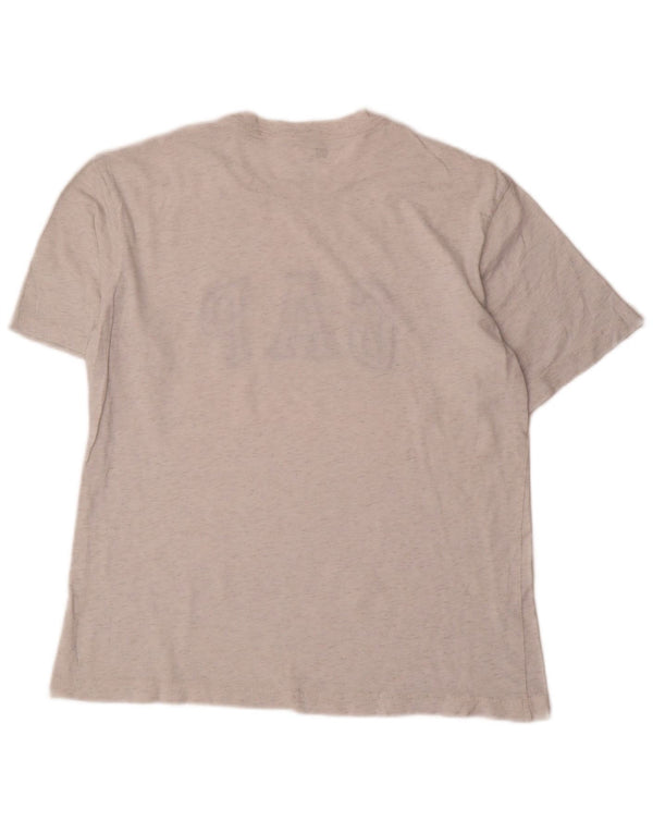 Gap Mens Graphic T-Shirt Top Medium Grey Flecked Cotton