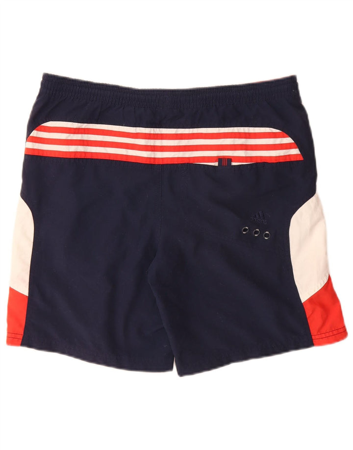 ADIDAS Boys Swimming Shorts 13-14 Years Navy Blue Colourblock Polyester