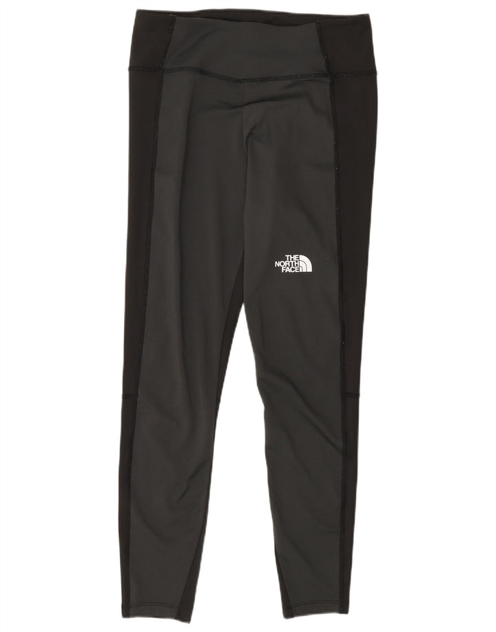 The North Face Womens Leggings UK 12 Medium Grey Colourblock Polyester