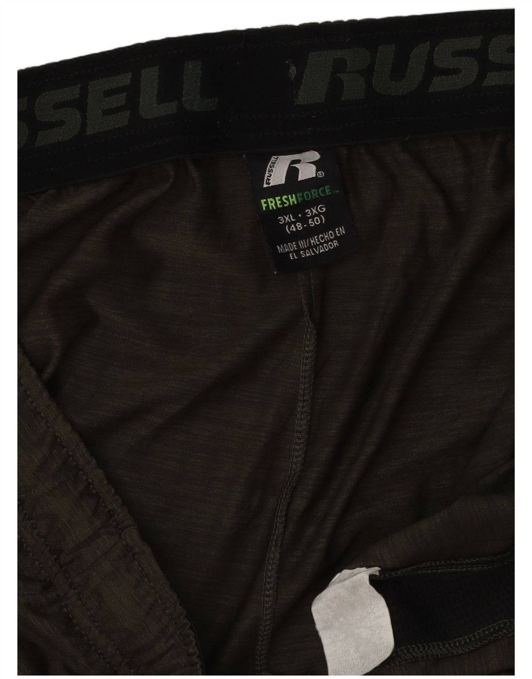 RUSSELL ATHLETIC Mens Dri-Power Sport Shorts 3XL  Khaki Colourblock