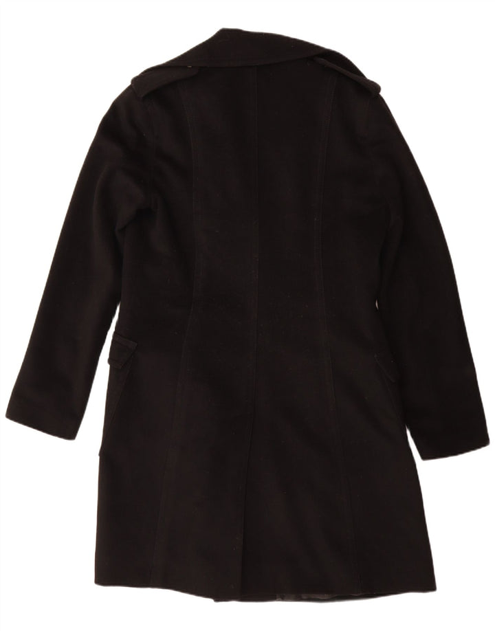 Dolce & Gabbana Womens Double Breasted Coat IT 46 Large Black Virgin Wool