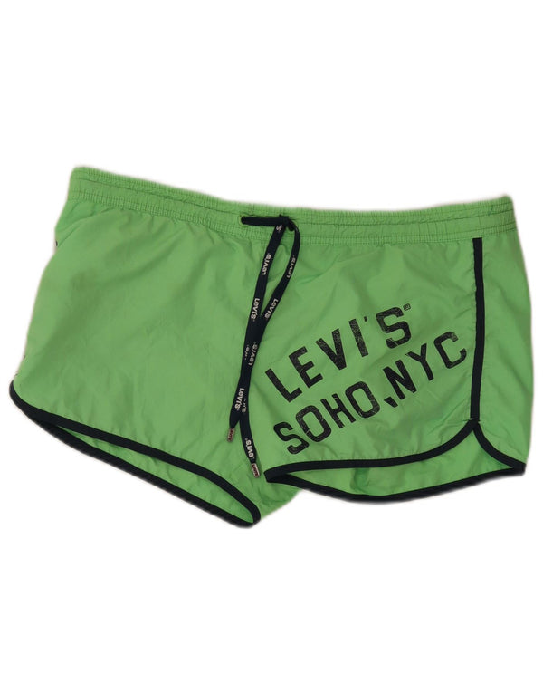 Levi's Mens Graphic Swimming Shorts Large Green Polyester