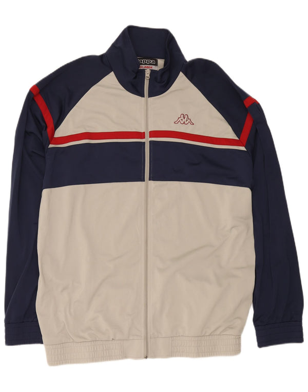 Kappa Mens Regular Fit Tracksuit Top Jacket 3XL Grey Colourblock Sports