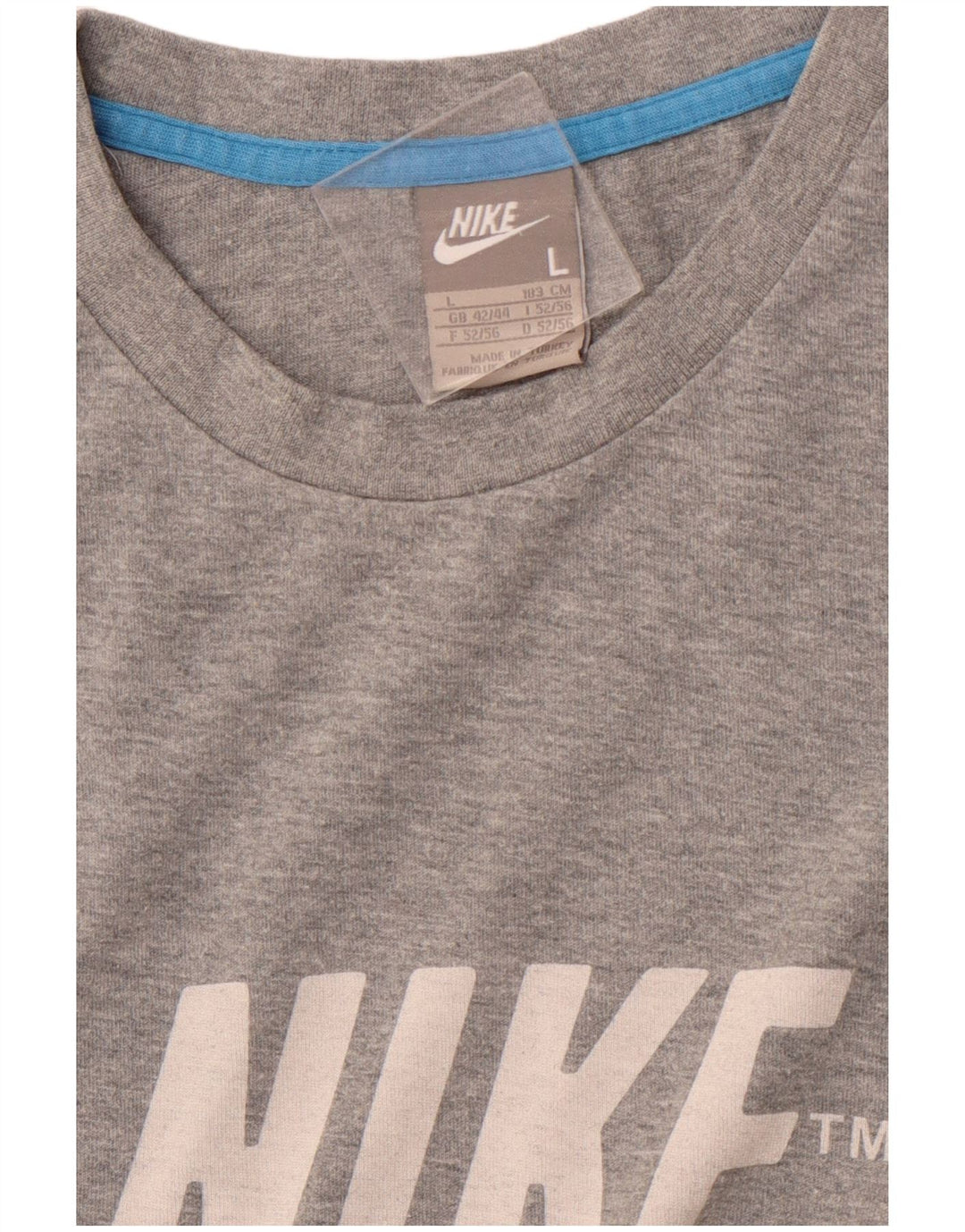NIKE Mens Graphic T-Shirt Top UK 42/44 Large Grey