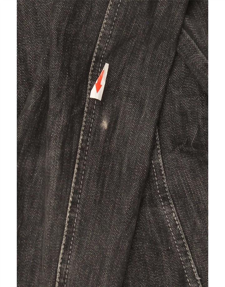 Marella Womens Denim Jacket UK 16 Large Grey Cotton