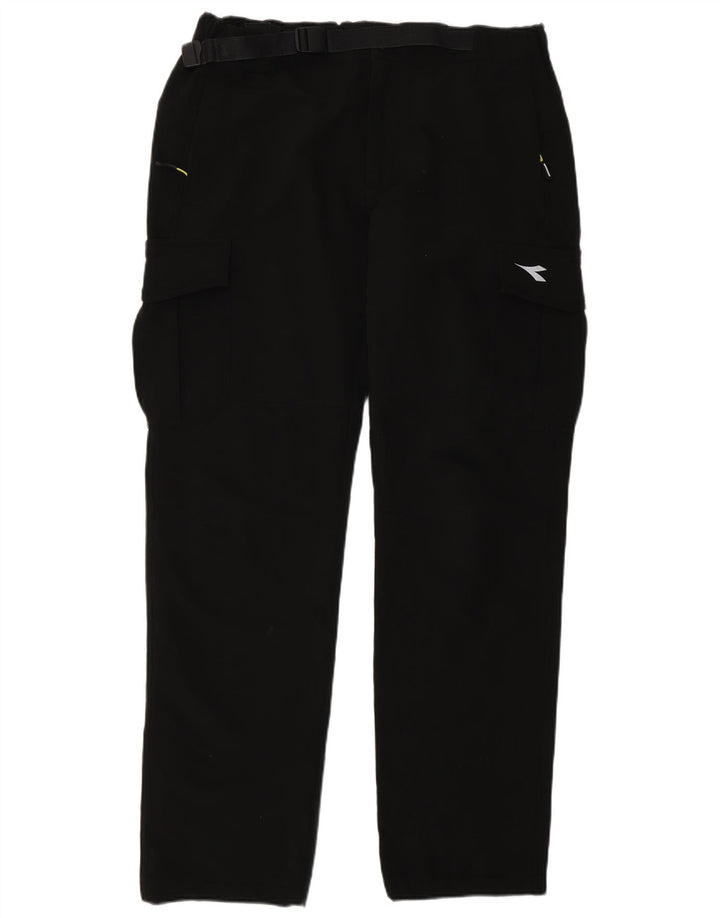 Diadora Mens Straight Cargo Trousers Large W34 L34 Black