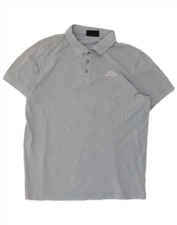 Kappa Mens Polo Shirt Large Blue Cotton