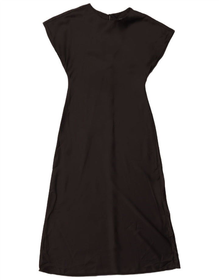 Zara Womens Maxi Dress UK 12 Medium Black Polyester