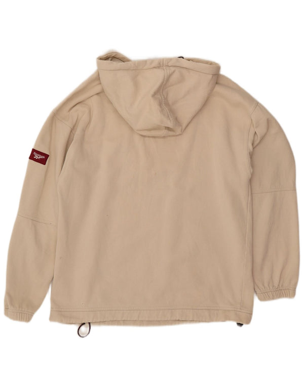 REEBOK Mens Loose Fit Hoodie Jumper XS Off White