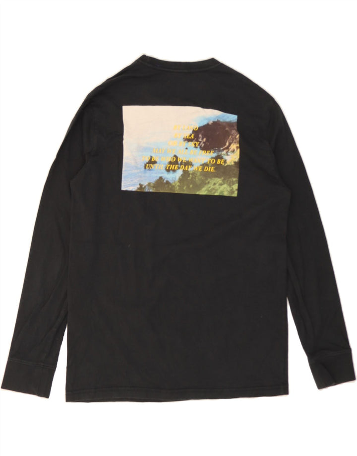 LEVI'S Mens Relaxed Fit Graphic Top Long Sleeve Small Black Cotton Vintage Levi's and Second-Hand Levi's from Messina Hembry 