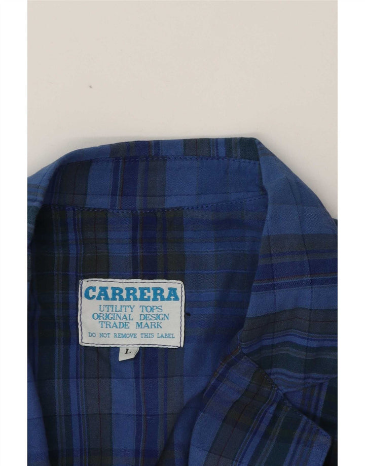 Carrera Mens 2 Button Blazer Jacket UK 40 Large Blue Check