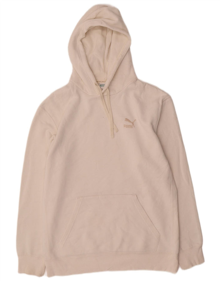 Puma Mens Hoodie Jumper Medium White Cotton