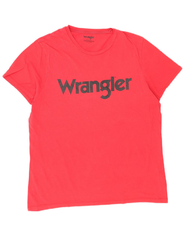 Wrangler Mens Graphic T-Shirt Top Large Red Cotton