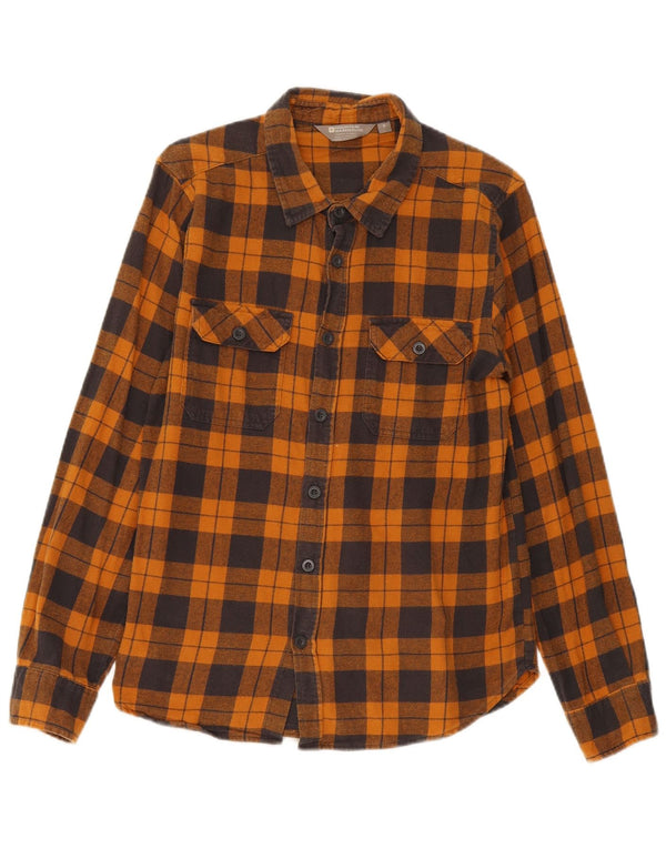 Mountain Warehouse Mens Flannel Shirt Medium Orange Check Cotton