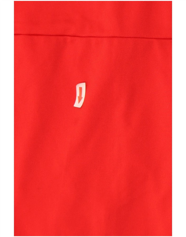 Adidas Boys Tracksuit Top Jacket 9-10 Years Red Polyester