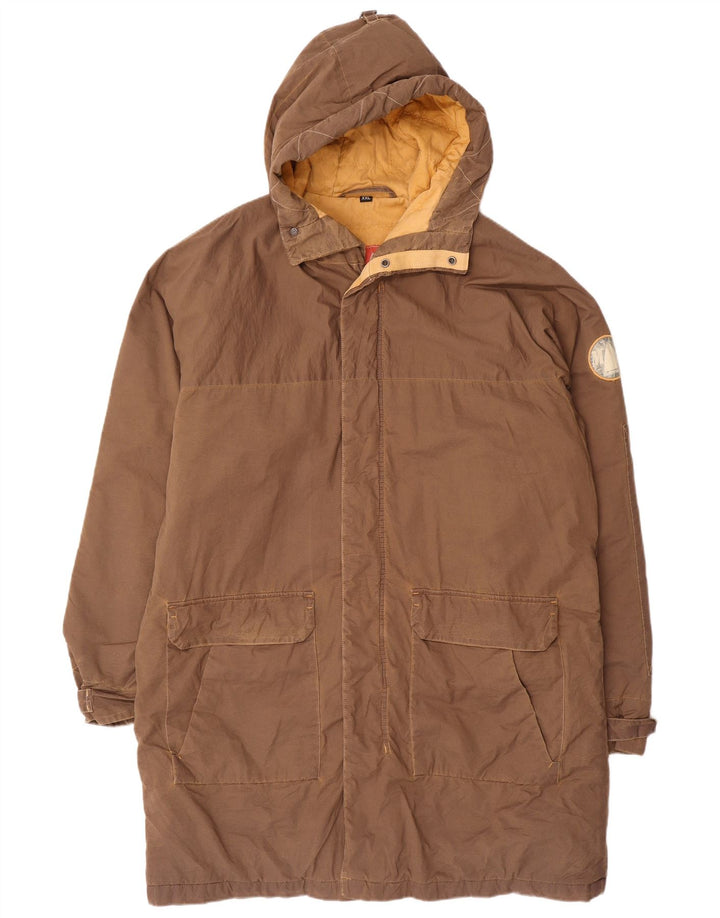 Murphy & Nye Mens Hooded Windbreaker Coat UK 44 2XL Brown Polyester