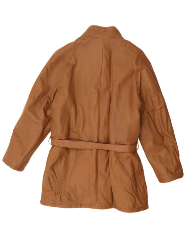 Vintage Mens Leather Jacket IT 50 Large Brown Leather