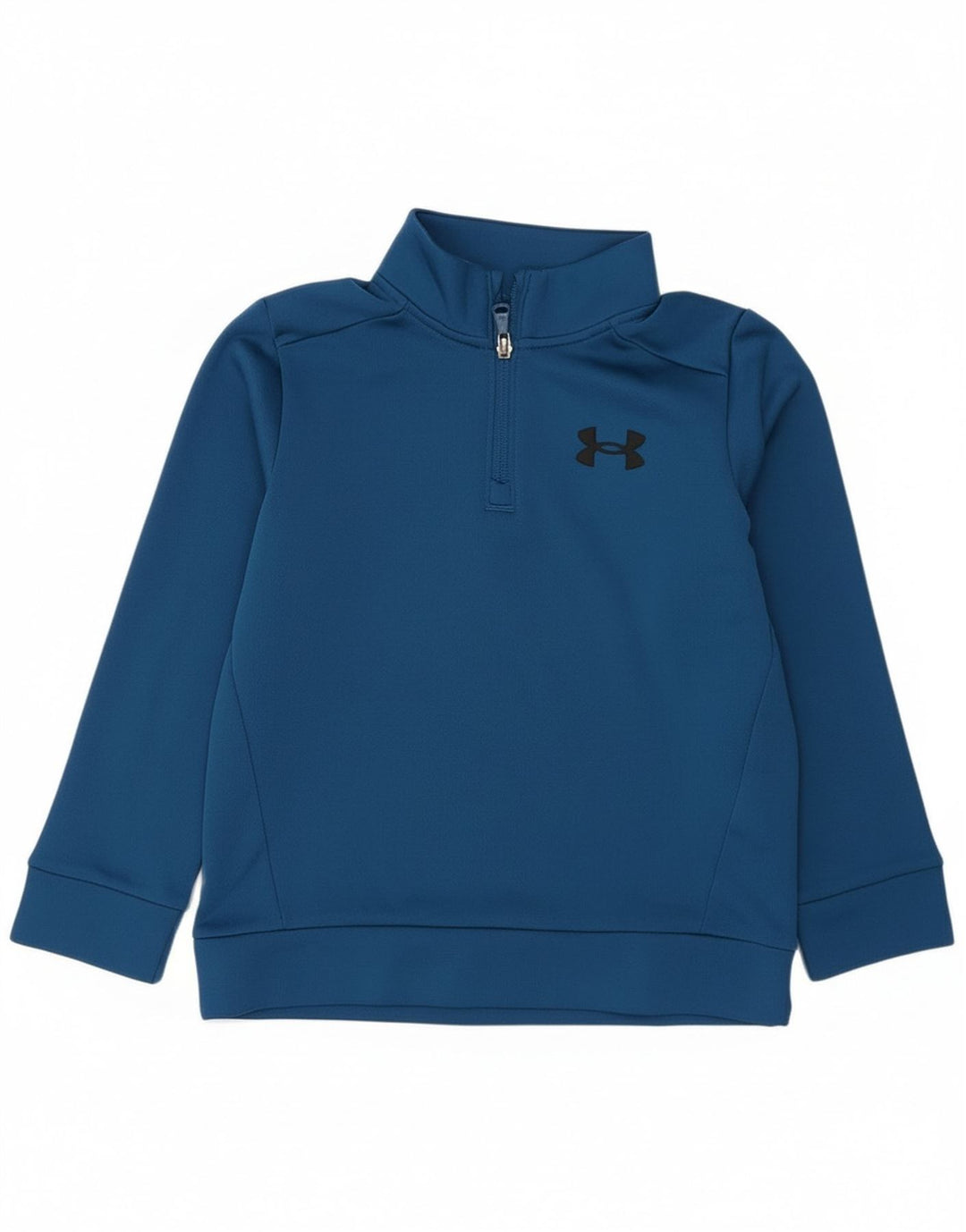 Under Armour Boys Zip Neck Sweatshirt Jumper 6-7 Years XS Blue Polyester