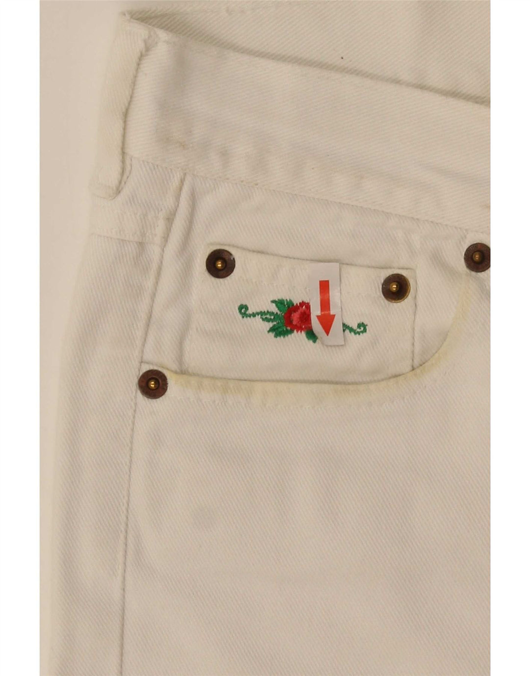 Vintage Womens Straight Jeans W30 L29 White