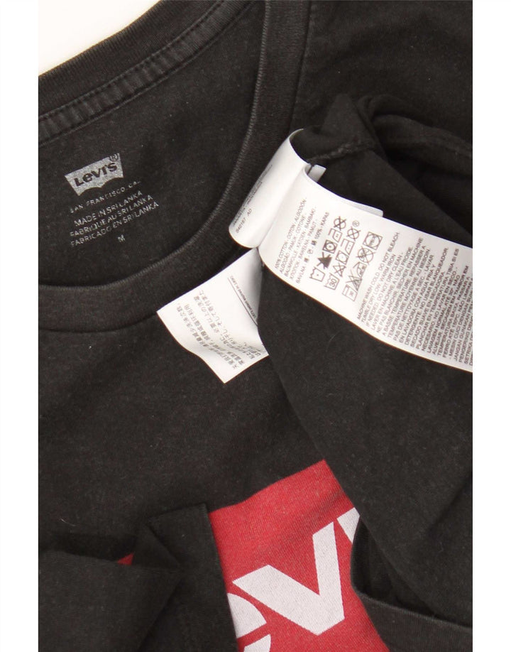 Levi's Mens Graphic T-Shirt Top Medium Black Cotton
