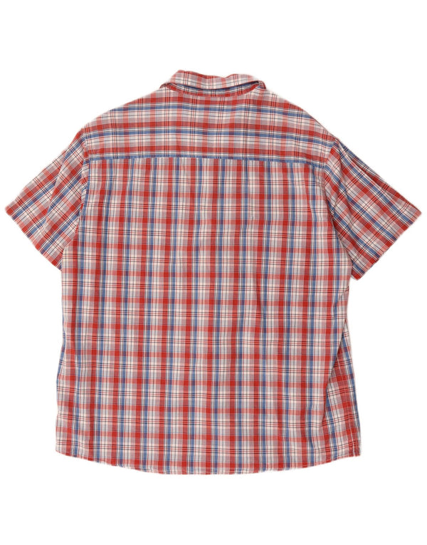 Levi's Mens Short Sleeve Shirt Large Red Check Cotton