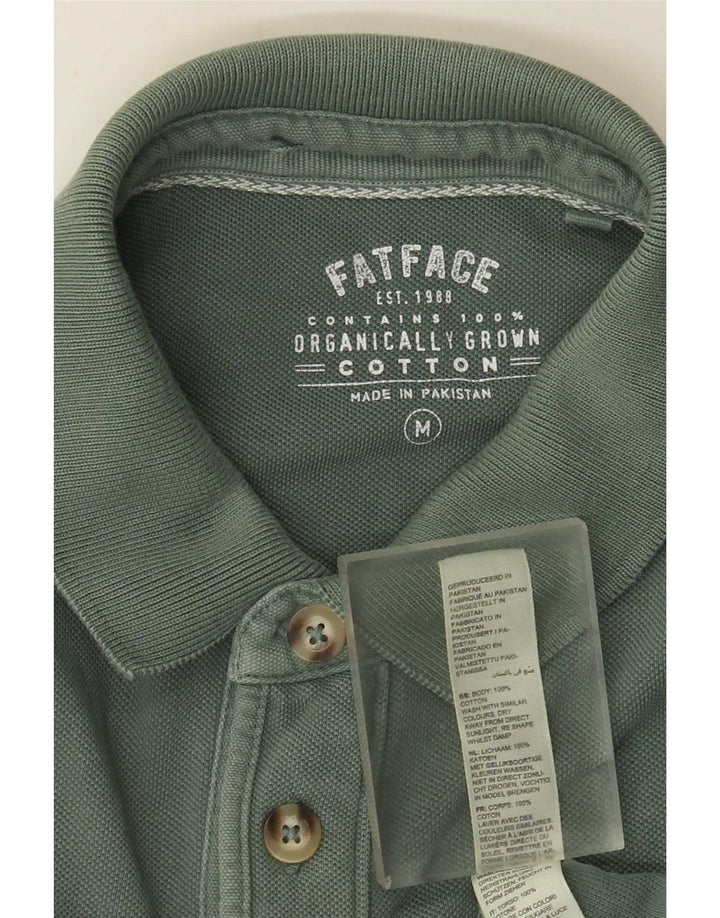 Fat Face Mens Polo Shirt Medium Green Cotton