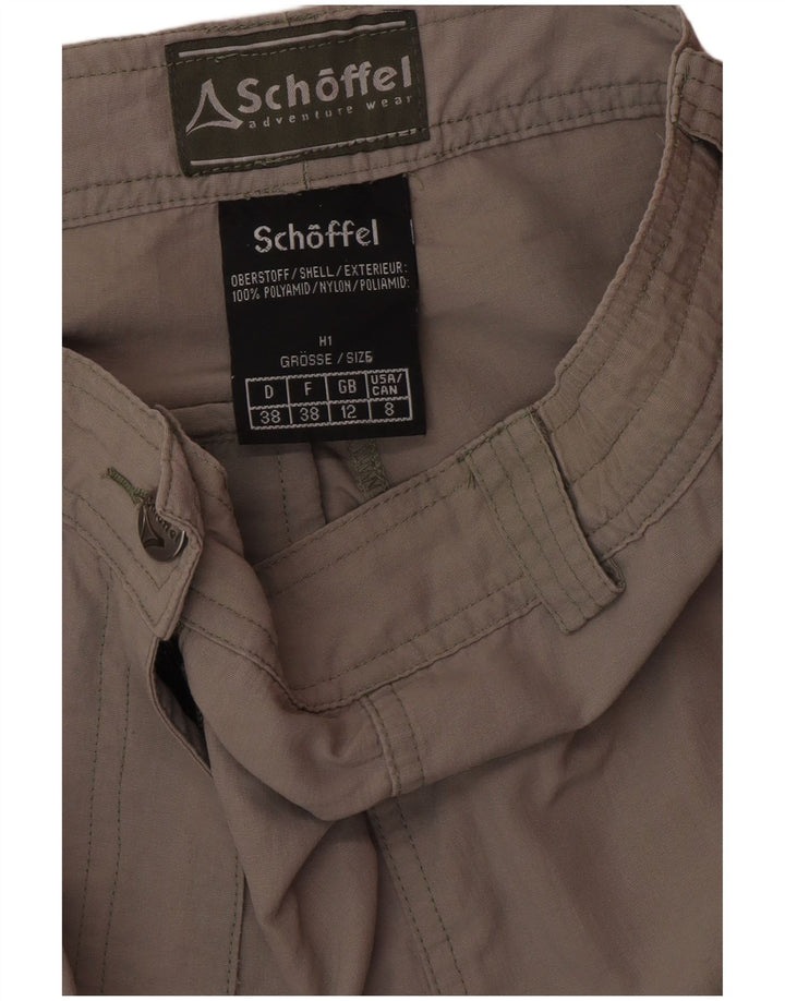 SCHOFFEL Womens Tapered Casual Trousers UK 12 Medium W28 L32 Grey