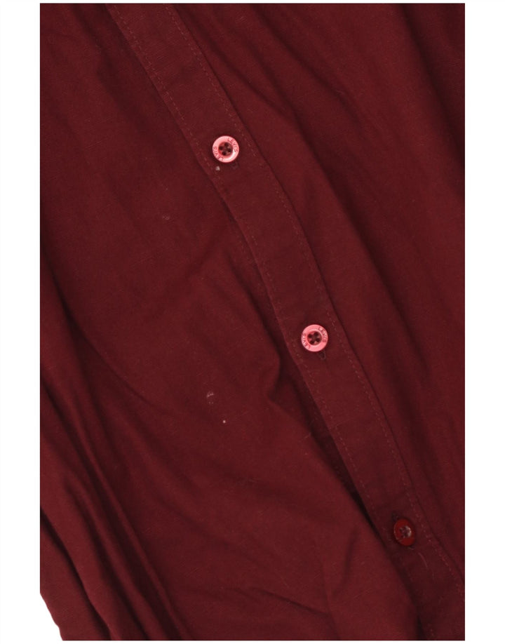 Levi's Mens Shirt Large Burgundy Cotton