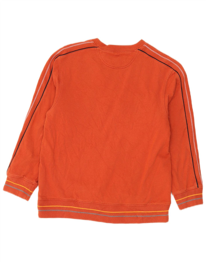 CHAMPION Boys Graphic Sweatshirt Jumper 11-12 Years Large  Orange Cotton