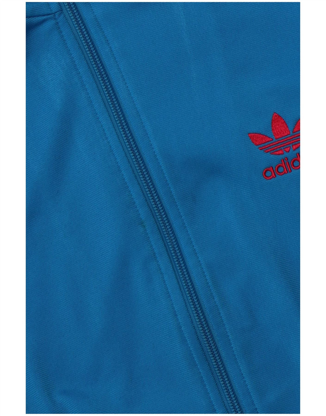 Adidas Womens Graphic Tracksuit Top Jacket EU 36 Small Blue Polyester