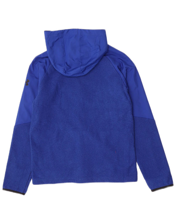 Under Armour Boys Cold Gear Zip Hoodie Sweater 13-14 Years XL Blue