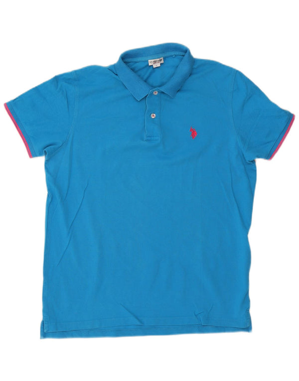 U.S. POLO ASSN. Mens Polo Shirt Large Blue