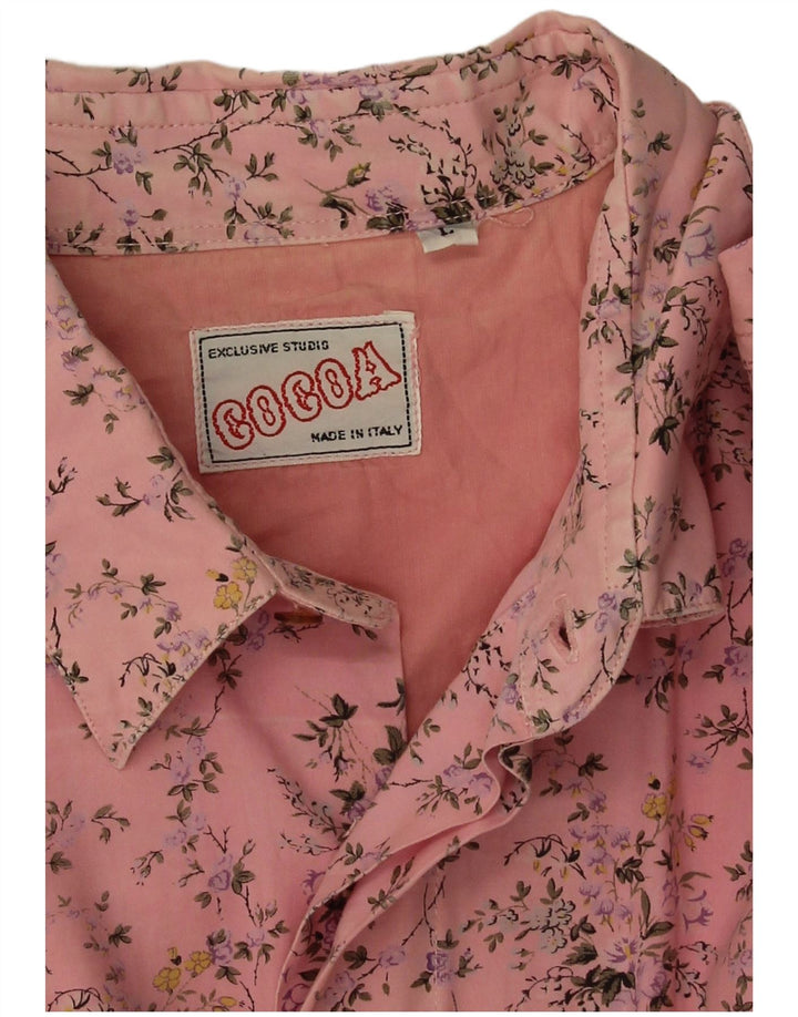 Cocoa Womens Shirt Large Pink Floral