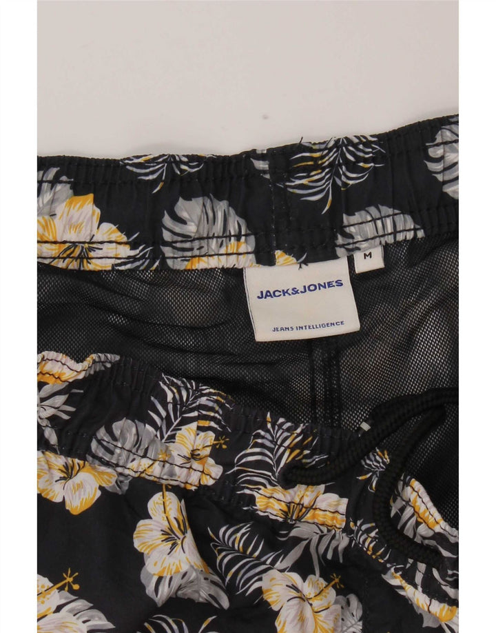 Jack & Jones Mens Swimming Shorts Medium  Navy Blue Floral Polyester