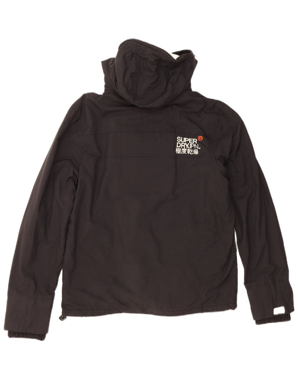 Superdry Mens Windcheater Hooded Windbreaker Jacket UK 36 Small Black