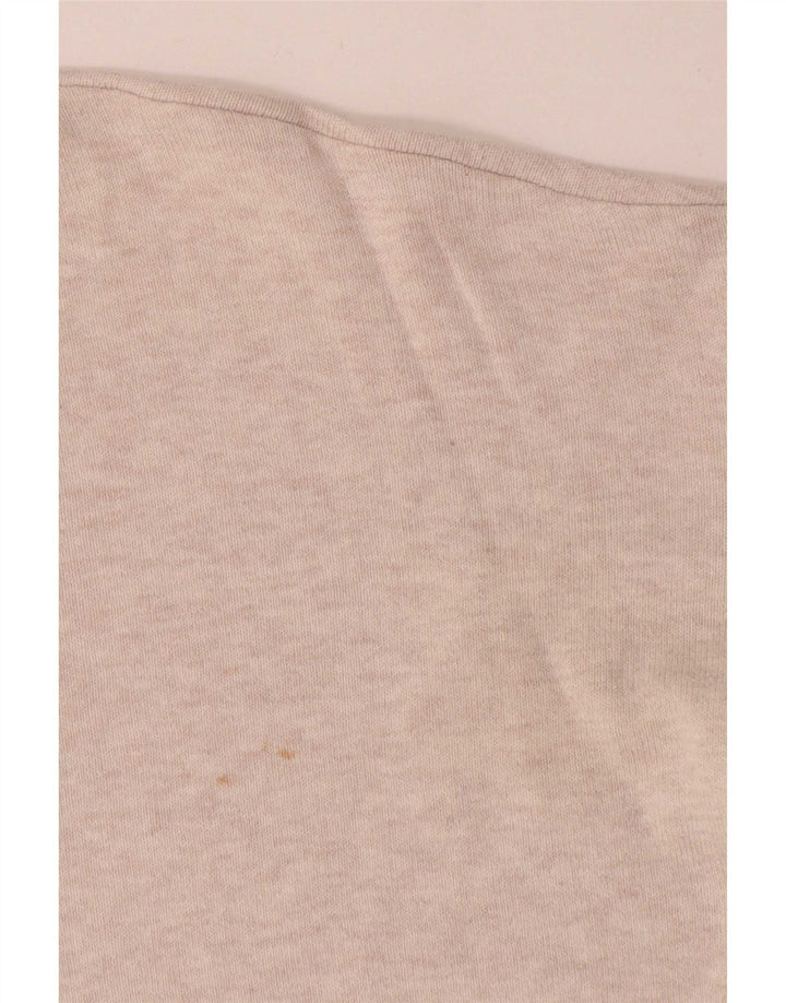 Zara Womens Oversized Boat Neck Jumper Sweater UK 14 Medium Beige