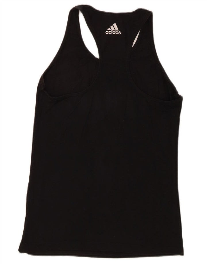ADIDAS Womens Graphic Vest Top UK 10 Small Black