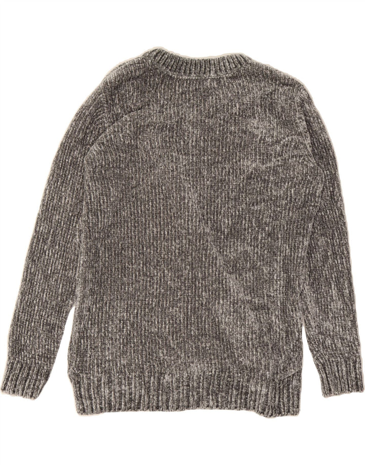 ORVIS Womens V-Neck Jumper Sweater UK 16 Large Grey Flecked Polyester Vintage Orvis and Second-Hand Orvis from Messina Hembry 