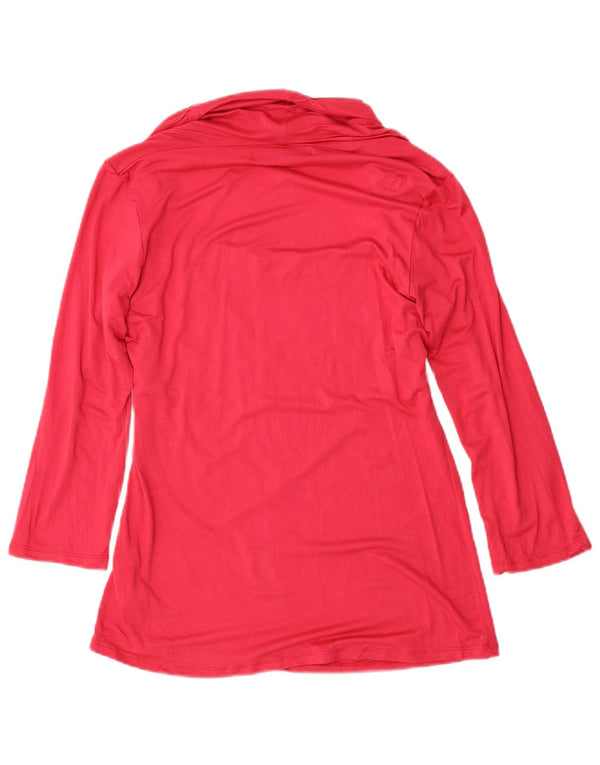 Zara Womens 3/4 Sleeve Blouse Top UK 18 XL Pink Viscose