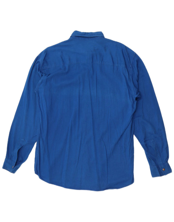 Fieldwork Mens Shirt Medium Blue Cotton
