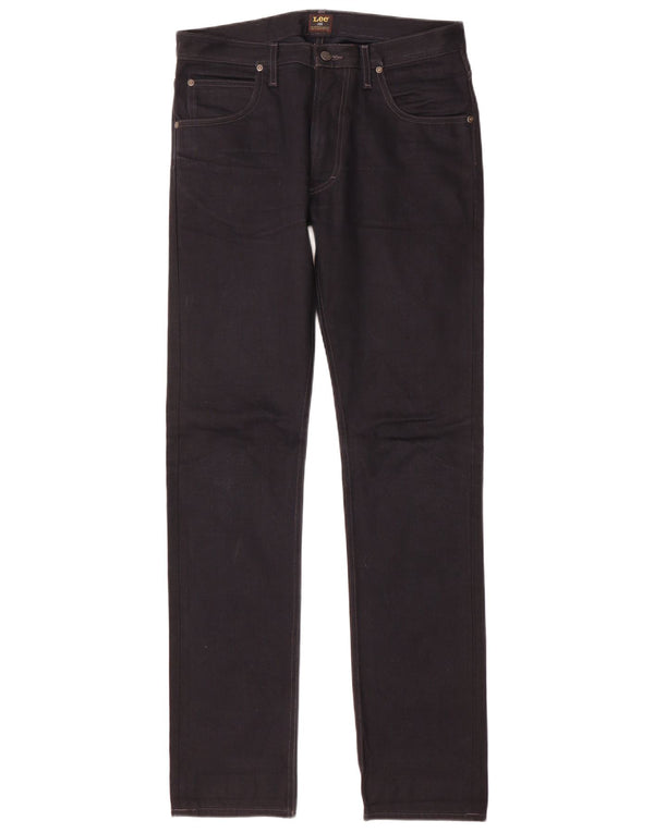 Lee Mens 101 Rider Slim Jeans W31 L34 Black Cotton