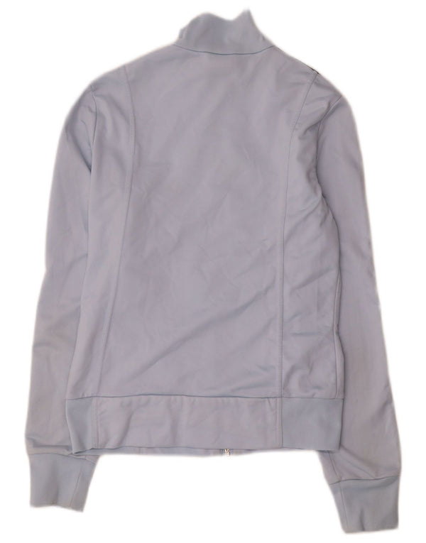 Adidas Womens Tracksuit Top Jacket UK 12 Medium Blue Polyester