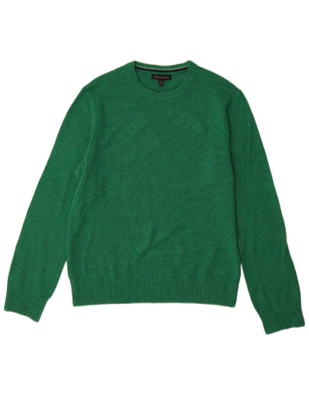 BANANA REPUBLIC Womens Crop Crew Neck Jumper Sweater UK 14 Medium Green