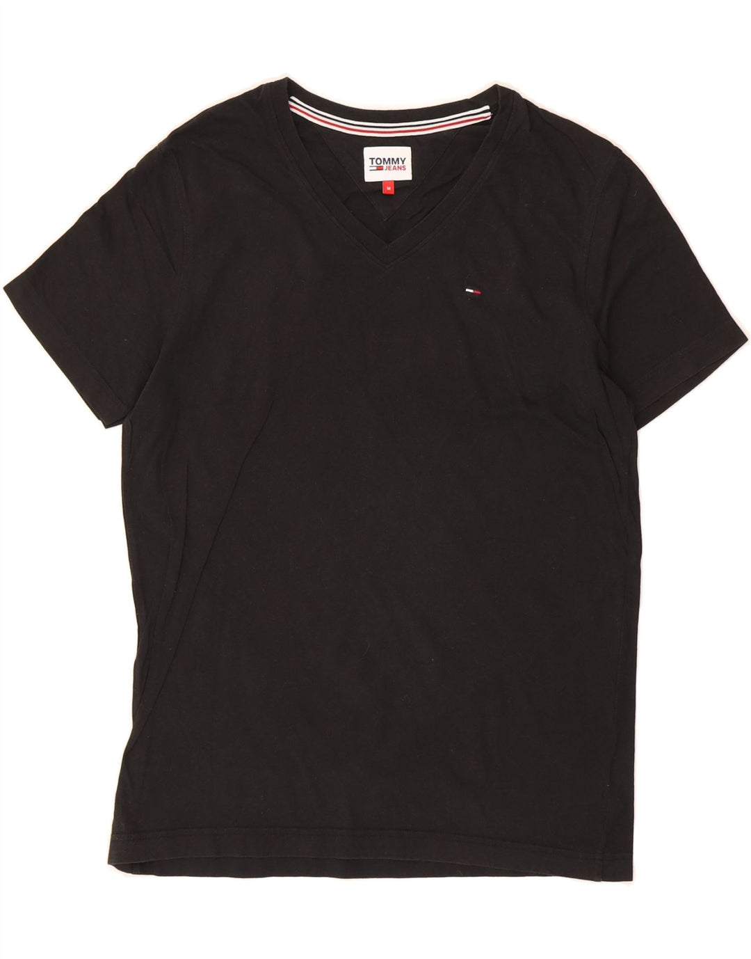 TOMMY HILFIGER Mens T-Shirt Top Medium Black Cotton Vintage Tommy Hilfiger and Second-Hand Tommy Hilfiger from Messina Hembry 
