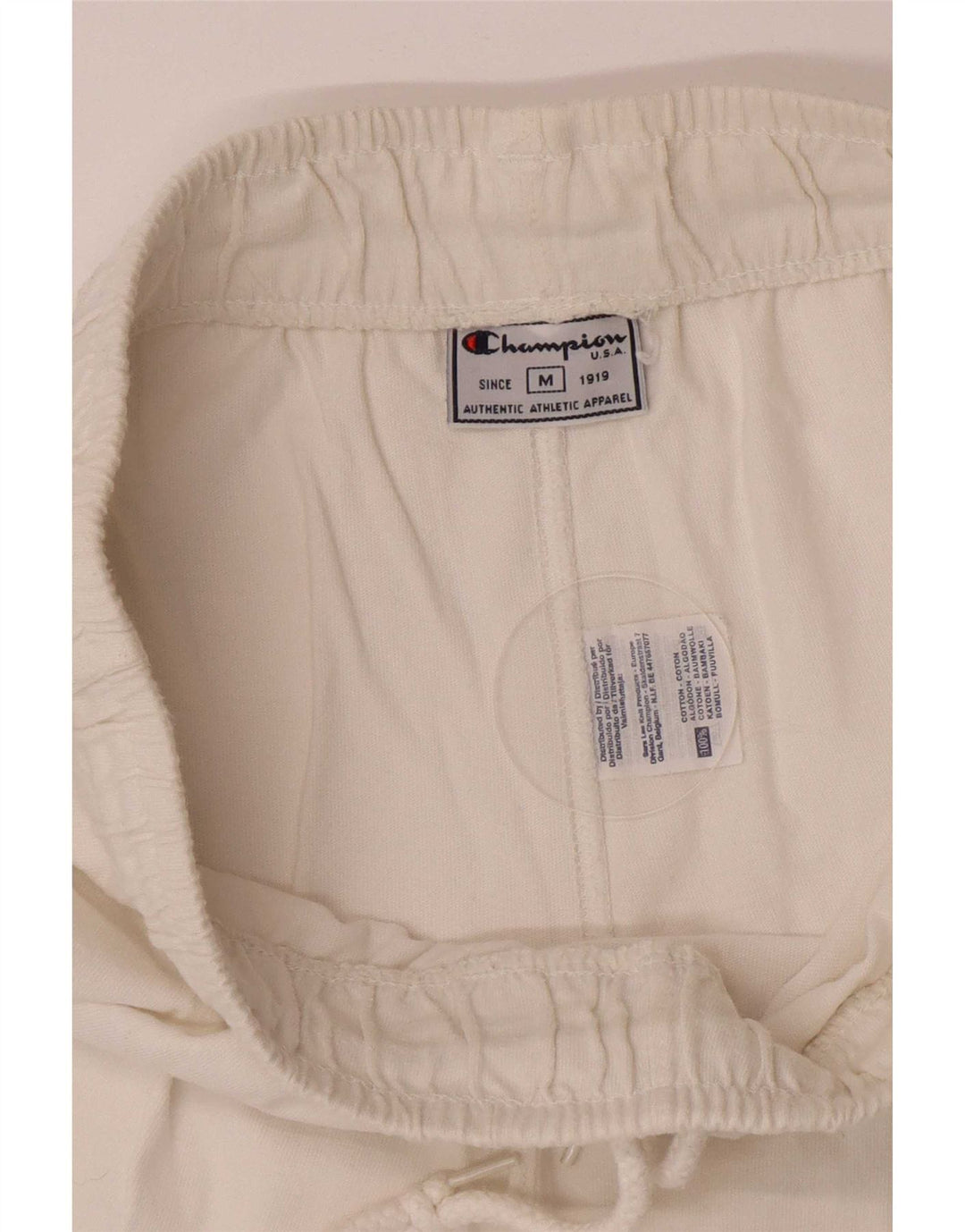 Champion Womens Tracksuit Trousers UK 12 Medium White Cotton