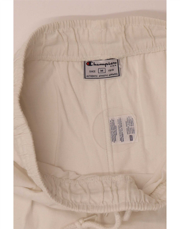 Champion Womens Tracksuit Trousers UK 12 Medium White Cotton