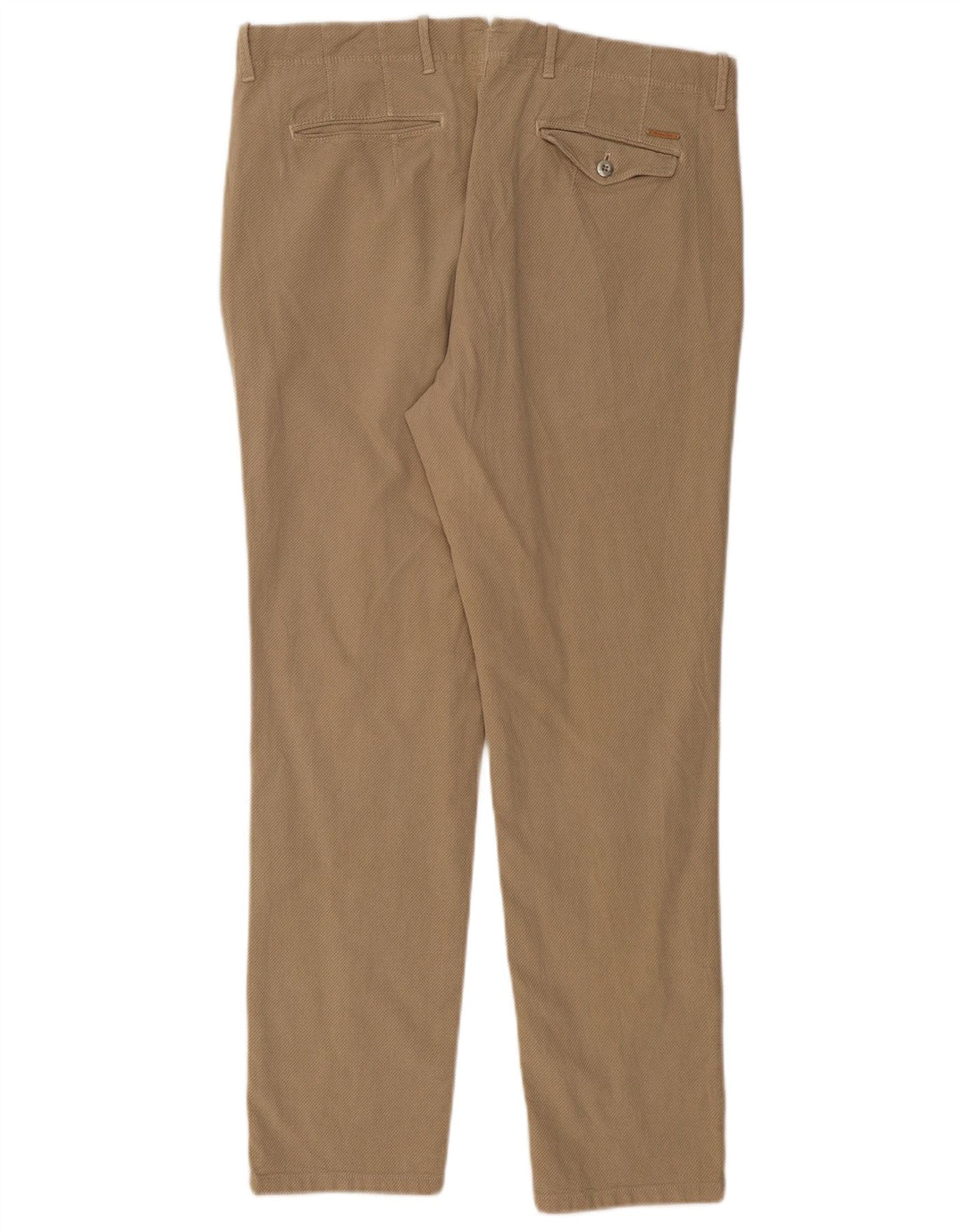 MASSIMO DUTTI Mens Slim Fit Chino Trousers EU 46 XL W36 L30 Beige Cotton