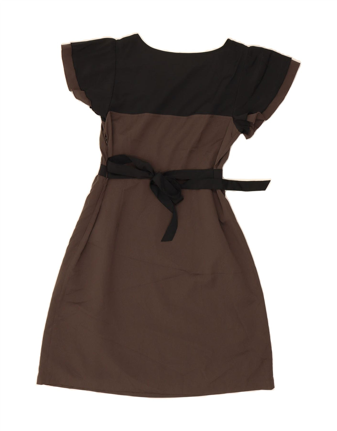MOSSIMO Womens A-Line Dress UK 10 Small Brown Colourblock Polyester Vintage Mossimo and Second-Hand Mossimo from Messina Hembry 