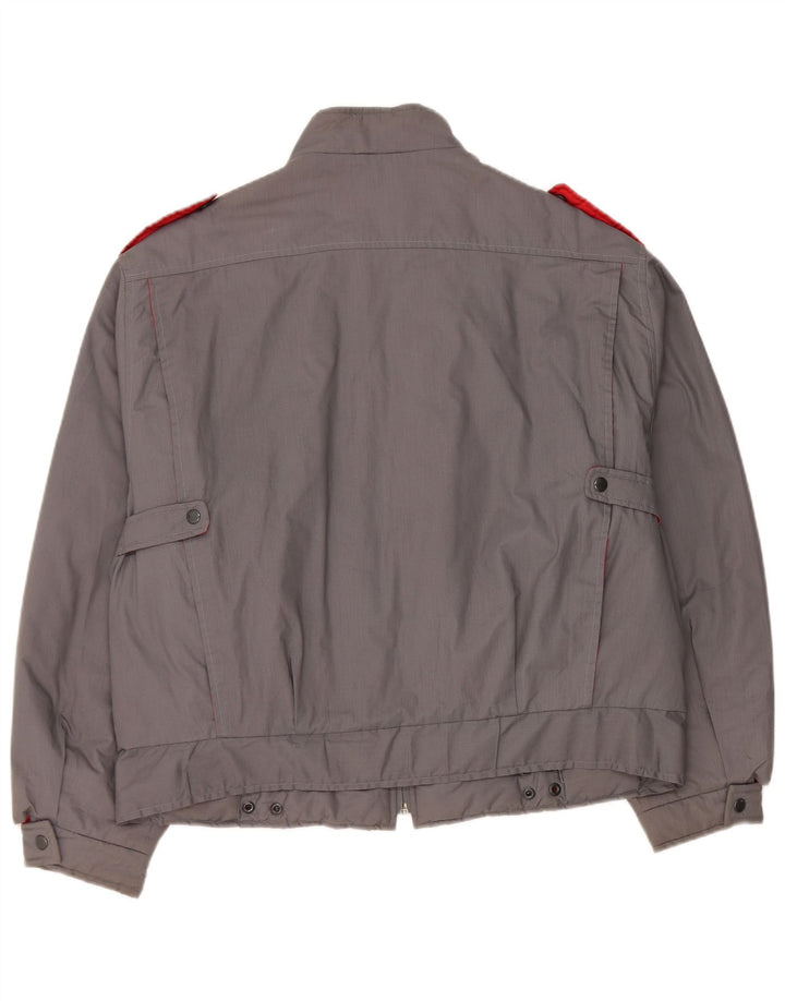 Vintage Womens Oversized Military Bomber Jacket IT 48 XL Navy Blue
